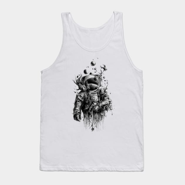 Ghost astronaut in the space Tank Top by LaRaf97